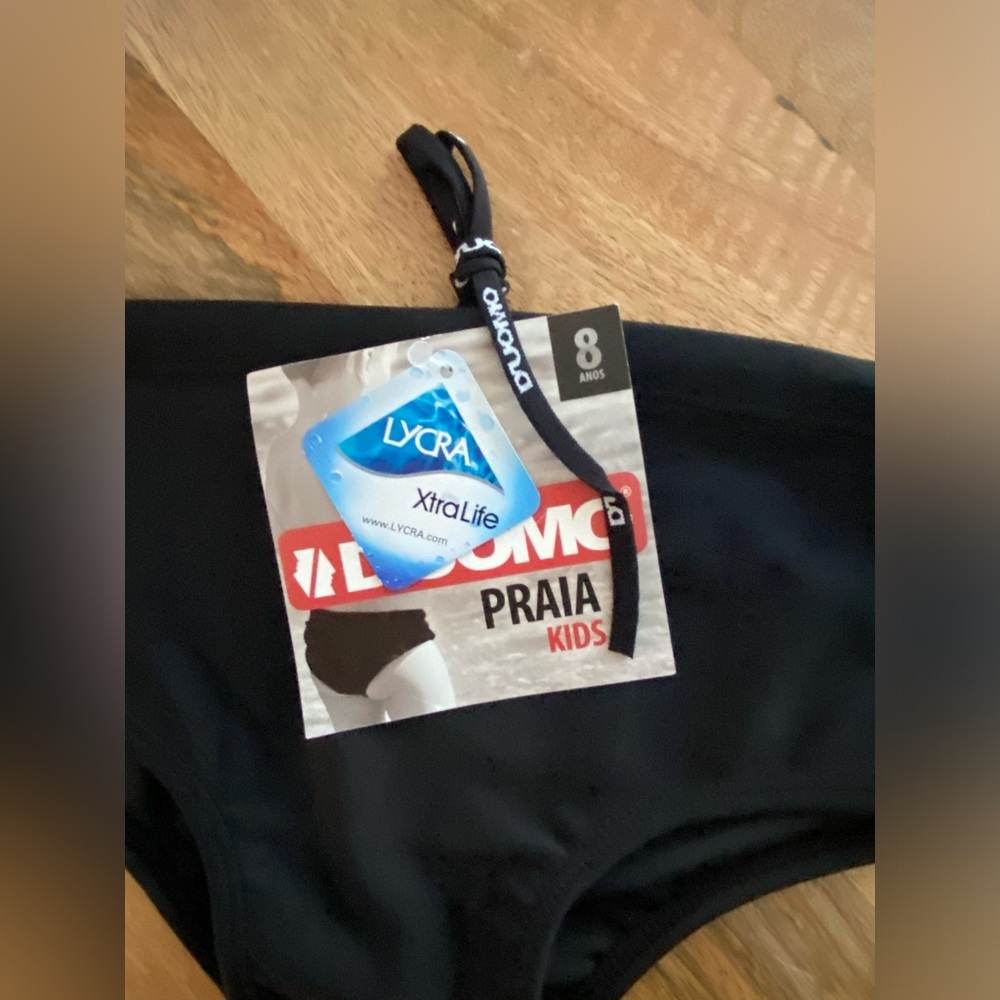 Swim brief Boy 8yr, black NWT. Brazilian Duomo brand.